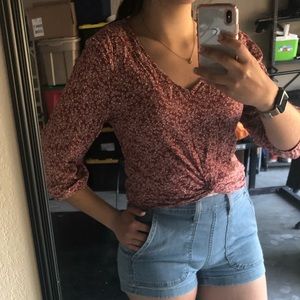 Red Cropped Boutique top